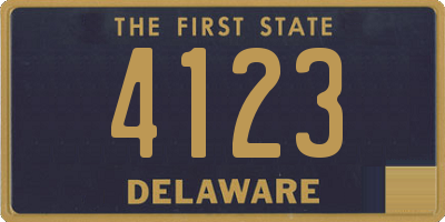 DE license plate 4123