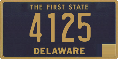 DE license plate 4125