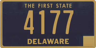 DE license plate 4177