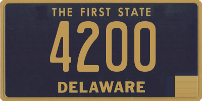 DE license plate 4200