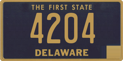 DE license plate 4204