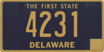 DE license plate 4231