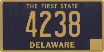 DE license plate 4238