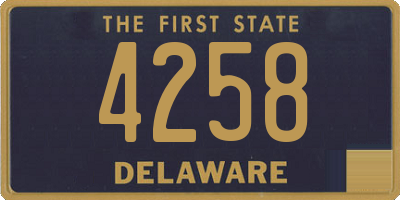 DE license plate 4258
