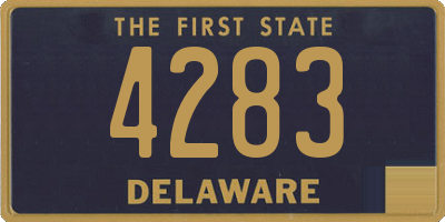 DE license plate 4283