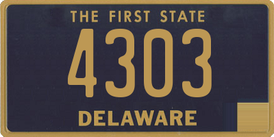 DE license plate 4303