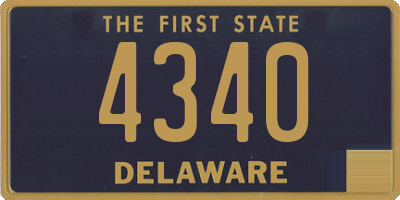 DE license plate 4340