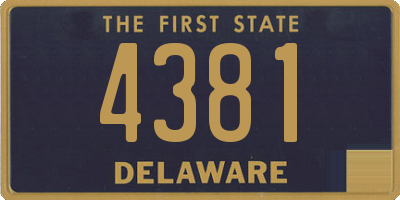 DE license plate 4381