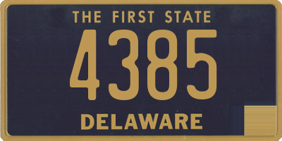 DE license plate 4385