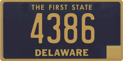 DE license plate 4386