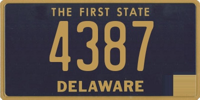 DE license plate 4387