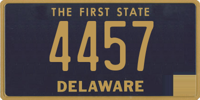 DE license plate 4457