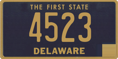 DE license plate 4523