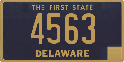 DE license plate 4563