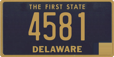 DE license plate 4581
