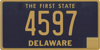 DE license plate 4597