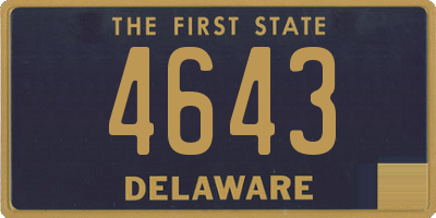 DE license plate 4643