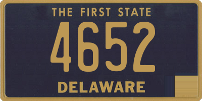 DE license plate 4652