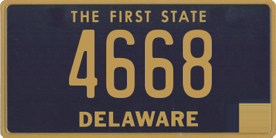 DE license plate 4668