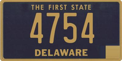 DE license plate 4754