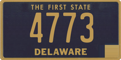 DE license plate 4773