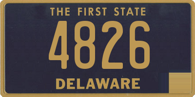 DE license plate 4826