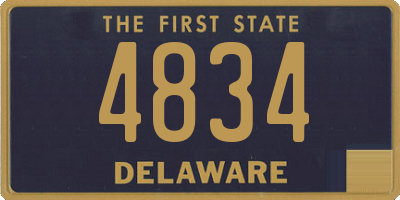 DE license plate 4834