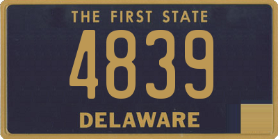 DE license plate 4839