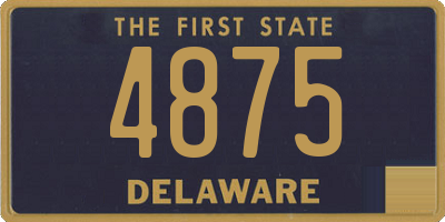 DE license plate 4875