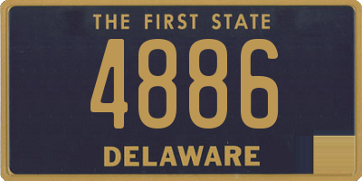 DE license plate 4886
