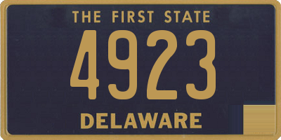 DE license plate 4923