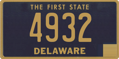 DE license plate 4932