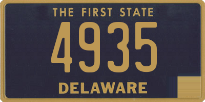DE license plate 4935