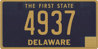 DE license plate 4937