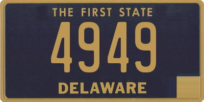 DE license plate 4949