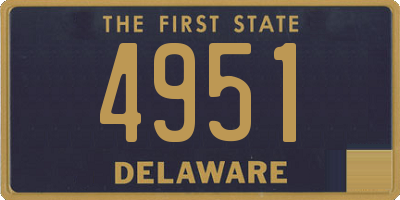 DE license plate 4951