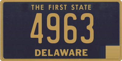 DE license plate 4963