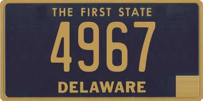 DE license plate 4967