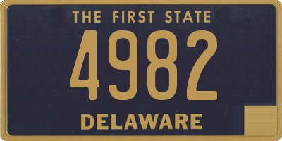 DE license plate 4982