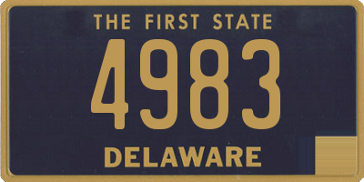 DE license plate 4983