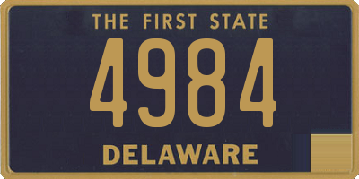 DE license plate 4984
