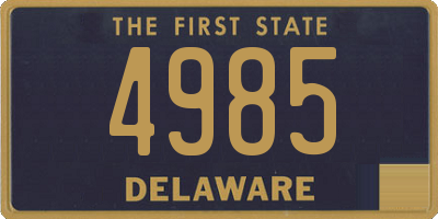 DE license plate 4985