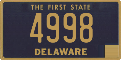 DE license plate 4998