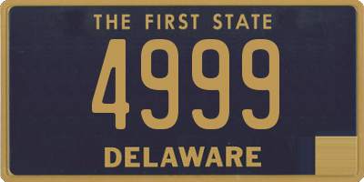 DE license plate 4999