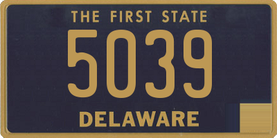 DE license plate 5039
