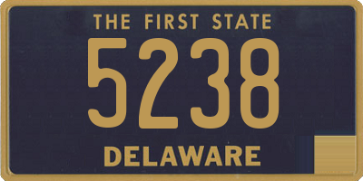 DE license plate 5238