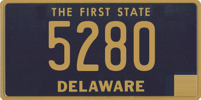 DE license plate 5280