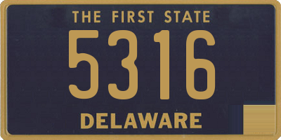 DE license plate 5316