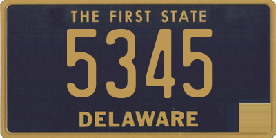 DE license plate 5345