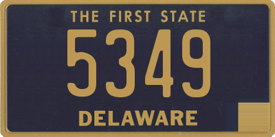 DE license plate 5349